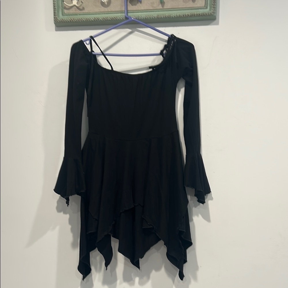 Current Mood Black Asymmetrical Handkerchief Hem … - image 5